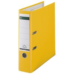 Ordner Leitz 1010-50-15 10105015 A4, 80mm, Pappe/PP-Folie, Wechselfenster, gelb