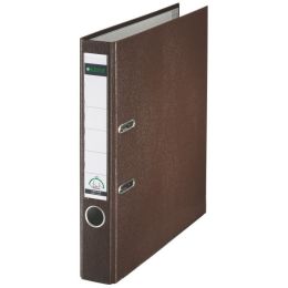 Ordner Leitz 1015-50-75 10155075 A4, 52mm, Pappe/PP-Folie, Wechselfenster, braun