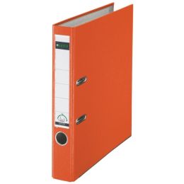 Ordner Leitz 1015-50-45 10155045 A4, 52mm, Pappe/PP-Folie, Wechselfenster, orange