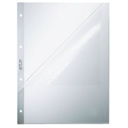 Prospekthüllen Leitz 4784-00-03 47840003 A4, Kunststoff (PP) 130my, genarbt, oben + Lochrand offen, Pack 100 Stk