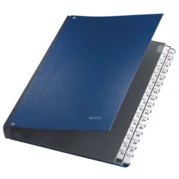 Pultordner, Leitz 5931-00-35 (59310035), A4, 32 Fächer, 1-31, Pappe/PP-Folie, Kunststoff-Tabe, blau