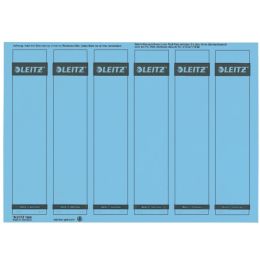 Ordner-Rückenschild Etiketten, Leitz 1686-20-35 (16862035), 192 x 39mm kurz/schmal, selbstklebend, mit Aufdruck, blau, PC-beschriftbar, Inkjet Laser Kopierer, Pack 150 Stk/25 Blatt