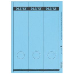 Ordner-Rückenschild Etiketten Leitz 1687-00-35 16870035 285 x 61,5mm lang/breit, selbstklebend, mit Aufdruck, blau, PC-beschriftbar, Inkjet Laser Kopierer, Pack 75 Stk/25 Blatt