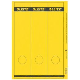Ordner-Rückenschild Etiketten Leitz 1687-00-15 16870015 285 x 61,5mm lang/breit, selbstklebend, mit Aufdruck, gelb, PC-beschriftbar, Inkjet Laser Kopierer, Pack 75 Stk/25 Blatt