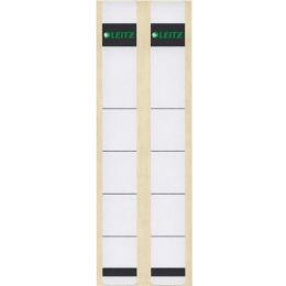 Ordner-Rückenschild Etiketten Leitz 1646-00-85 16460085 kurz/extraschmal, selbstklebend, mit Aufdruck, grau, Pack 10 Stk
