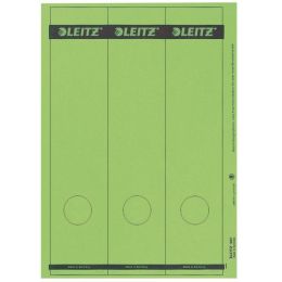 Ordner-Rückenschild Etiketten Leitz 1687-00-55 16870055 285 x 61,5mm lang/breit, selbstklebend, mit Aufdruck, grün, PC-beschriftbar, Inkjet Laser Kopierer, Pack 75 Stk/25 Blatt