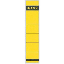 Ordner-Rückenschild Etiketten Leitz 1643-00-15 16430015 kurz/schmal, selbstklebend, mit Aufdruck, gelb, Pack 10 Stk