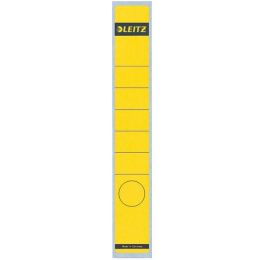 Ordner-Rückenschild Etiketten Leitz 1648-00-15 16480015 lang/schmal, selbstklebend, mit Aufdruck, gelb, Pack 10 Stk