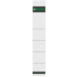 Ordner-Rückenschild, Leitz 1608-00-85 (16080085), kurz/schmal, Karton 160g, zum Einstecken, Doppelseitig bedruckt, grau, Pack 10 Stk
