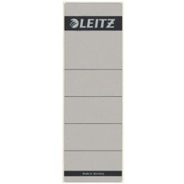 Ordner-Rückenschild Etiketten Leitz 1642-10-85 16421085 kurz/breit, selbstklebend, mit Aufdruck, grau, Pack 100 Stk