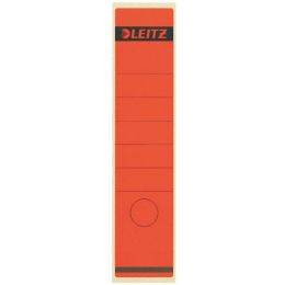 Ordner-Rückenschild Etiketten Leitz 1640-00-25 16400025 lang/breit, selbstklebend, mit Aufdruck, rot, Pack 10 Stk