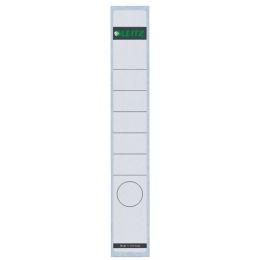 Ordner-Rückenschild Etiketten Leitz 1648-00-01 16480001 lang/schmal, selbstklebend, mit Aufdruck, weiß, Pack 10 Stk