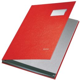 Unterschriftenmappe Leitz 5701-00-25 57010025 10 Fächer, rot