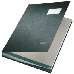 Unterschriftenmappe Leitz 5700-00-95 57000095 20 Fächer, mit Beschriftungsfenster, schwarz
