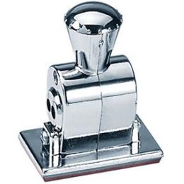 Datumstempel mit Text Wedo 872 87 2 Stema Metall, verchromt, 3 Zeilen, Text: Eingegangen - 03. Jan. 2020 - Erledigt…