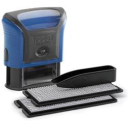 Stempel-Set Trodat 43145 printy 4912 typo blau, zum selber setzen, selbstfärbend