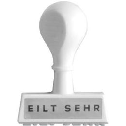 Textstempel Wedo 19319 193 19 Text: "EILT SEHR", Kunststoff, weiß
