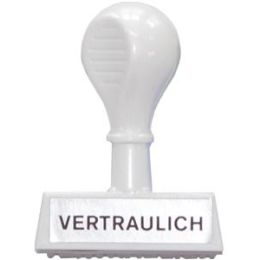 Textstempel Wedo 19326 193 26 Text: "VERTRAULICH", Kunststoff, weiß