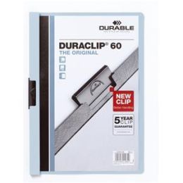 Klemmmappe, Durable 2209-06 (220906), Duraclip 60, A4, Hartfolie, blau