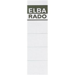 Ordner-Rückenschild Elba 100420960 04297 Rado extra kurz/breit, Karton 250g, zum Einstecken, mit Aufdruck, weiß, beidseitig beschriftbar, Pack 10 Stk