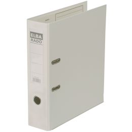 Ordner Elba 100022632 10497WE Rado Plast A4, 80mm, Pappe/PVC-Folie, Wechselfenster, weiß