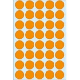 Markierungspunkte, Herma 2254, Ø 19mm rund, Papier, selbstklebend, leucht-orange, Pack 960 Stk/24 Blatt