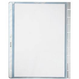 Prospekthüllen Leitz 4754-00-03 47540003 A4 130my Kunststoff (PP) genarbt jede Hülle mit Tabe, Pack 10 Stk
