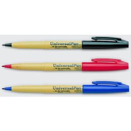 Universalmarker, Pentel M10U-B, UniversalPen, 0,8-1,0mm, Rundspitze, rot, Pack 12 Stk