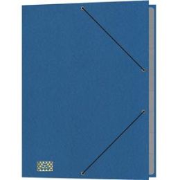 Ordnungsmappe, RNK 4616-4, A4, 9-Fächer, Glanzkarton-Einband, Gummizug, blau