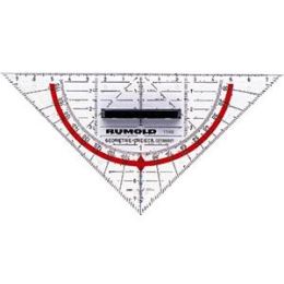 Geometrie-Dreieck Rumold 1046 Hypotenuse 160mm mit Griff Plexiglas
