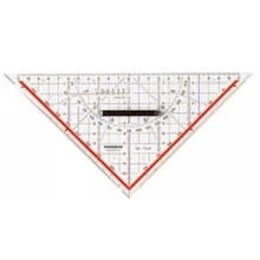 Zeichendreieck Rumold 1154 250mm transparent mit Griff