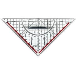 Zeichendreieck Rumold 10151 Hypotenuse 250mm Kunststoff mit Facette Tuschenoppen