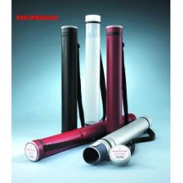 Zeichenrollen-Köcher, Rumold ZR6614, Ø80mm, 600-1000mm verstellbar, silber-schwarz, Schultergurt
