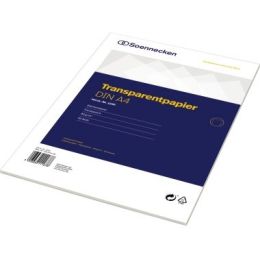 Transparentpapier / Zeichenpapier Soennecken 240041400 1230 A4, 80g, transparent, Block mit 50 Blatt