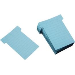 T-Karten Ultradex 542156 60 x 85 mm, 1-seitig liniert, Farbe: 56 karibikblau, Pack 100 Stk