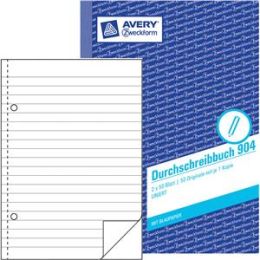 Durchschreibbuch, Avery Zweckform 904, A5, 2 x 50 Blatt, liniert