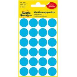 Markierungspunkte Avery Zweckform 3005 Ø 18mm rund, selbstklebend, blau, Pack 96 Stk/4 Blatt