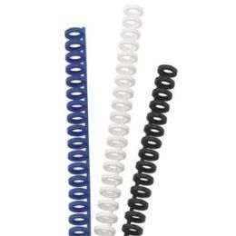 Plastikbinderücken GBC 388002E ibiClick für Clickbind System, Ø 8,0mm weiß inkl. Zipper, Pack 50 Stk