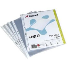 Prospekthüllen Rexel 1300064 A4, Kunststoff (PP), glasklar, Pack 100 Stk