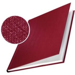 Buchbindemappen Leitz 7390-00-28 73900028 impressBIND A4, Hard Cover, 3,5 mm, Leinen, bordeaux, Pack 10 Stk