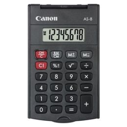Taschenrechner Canon 4598B001 AS-8 8-stellig, Batteriebetrieb, Recycling-Material