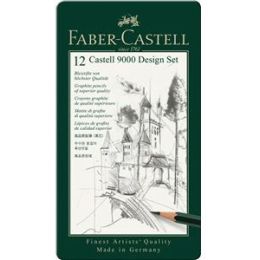 Bleistift, Faber-Castell 119064, 9000, 5B-5H Design-Set, 12er-Etui