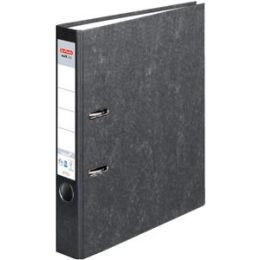 Ordner Herlitz 300006995 05141809 maX.file nature A4, 50mm, Pappe/Wolkenmarmor, schwarzer Rücken, Pack 25 Stk