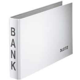 Bankordner Leitz 1002-00-01 10020001 233 x 144 x 35mm, 2 Ringe (20mm), Pappe/PP-Folie, weiß, Pack 6 Stk