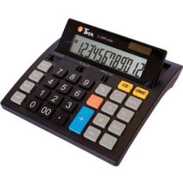 Tischrechner TA Twen J1200 Solar Euro 12-stellig, Solar- u. Batteriebetrieb