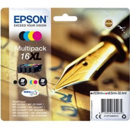 Tintenpatrone, Epson C13T16364012, 16XL, Multipack 32.4ml je 1 x schwarz/cyan/magenta/gelb