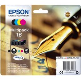 Tintenpatrone, Epson C13T16264012, 16, Multipack 14.7ml je 1 x schwarz/cyan/magenta/gelb
