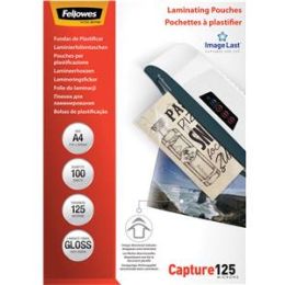 Laminierhülle Fellowes 5307407 CR53074 A4 125micron glänzend Format: 210x297mm, Pack 100 Stk