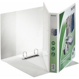Präsentationsringbuch Leitz 4280-00-01 42800001 A4, 2 Ringe Ø 30 mm, Pappe/PP-Folie, 3 Außentaschen, 3 Innentaschen, D-Ring-Mechanik, weiß
