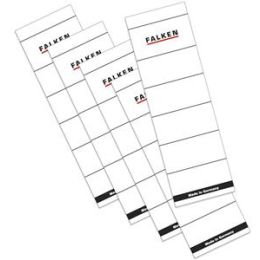 Ordner-Rückenschild Etiketten Falken 80037047 kurz/breit, selbstklebend, mit Aufdruck, weiß, Pack 10 Stk